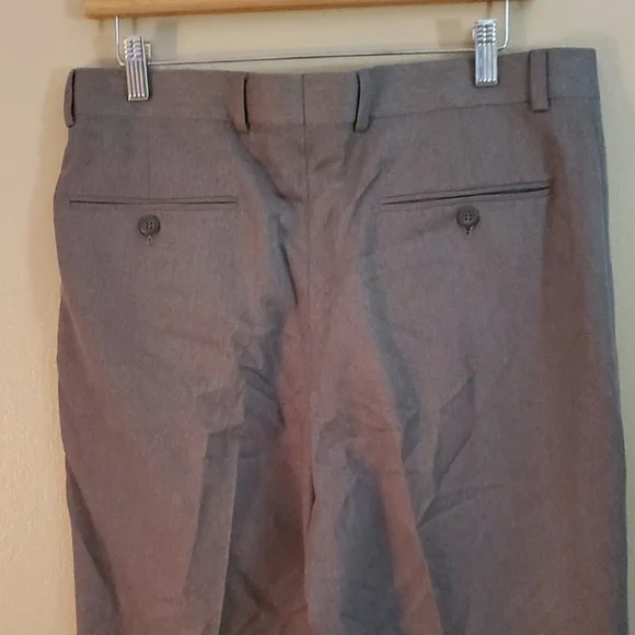 Baracuta Designer Men's Elegant Gray Brown Dress Pants - Picture 5 of 7